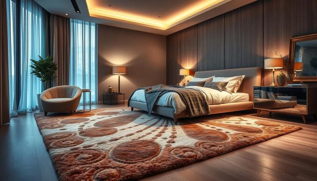 سجاد أنيق في غرفة نوم