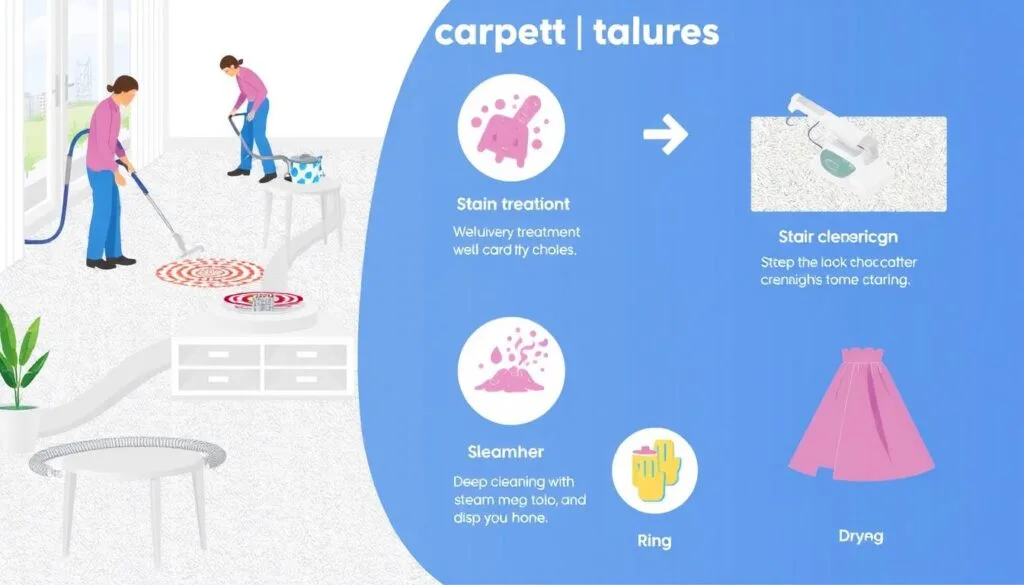 مراحل تنظيف السجاد